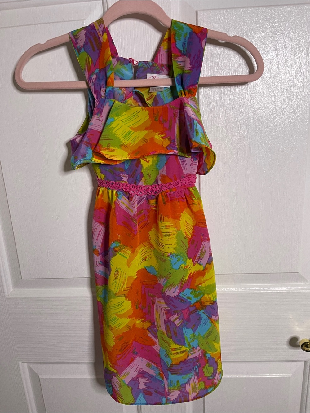 Bloome de jeune fille Multicolor Girls Abstract Print Dress